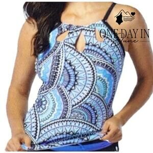 Free Country Drawstring Tankini Top Size XL